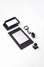 Felix Leather Desk Set Black 7 Pieces