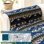 Boho Winter Couch Cover - Chic Snow Chenille Pet Protector