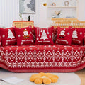 Festive Red Christmas Sofa Cover