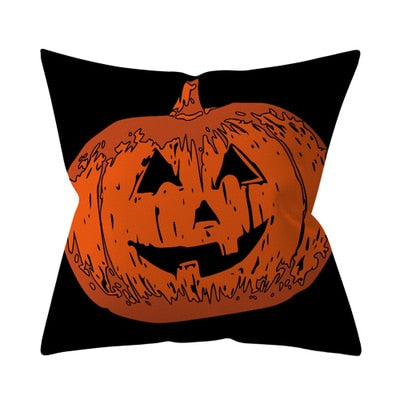 Retro Halloween Throw Pillow Cover