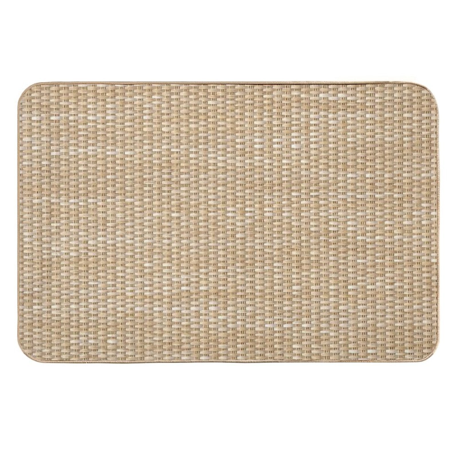 Wicker  Water and Dirt-Trapping Bath Mat Entry Mat