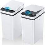 Automatic Touchless, Smart Garbage Can with Lid, 2 Pack 4 & 2.2 Gallon , Motion Sensor