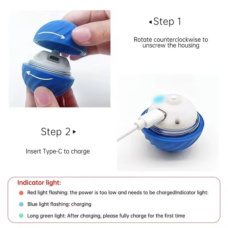 Smart Dog Interactive Toy Ball Automatic Moving Bouncing Rolling Ball USB
