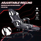 Bellemave Office  Gaming Chairs for Adults PU Leather Gaming or Office Chair with Footrest 360°Swivel Adjustable Lumbar Pillow Comfortable Computer Chair Ergonomic Design