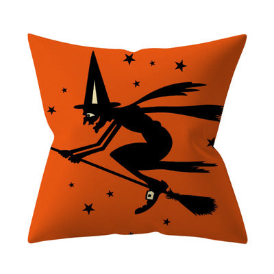 Retro Halloween Throw Pillow Cover