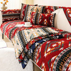 Boho Winter Couch Cover - Chic Snow Chenille Pet Protector