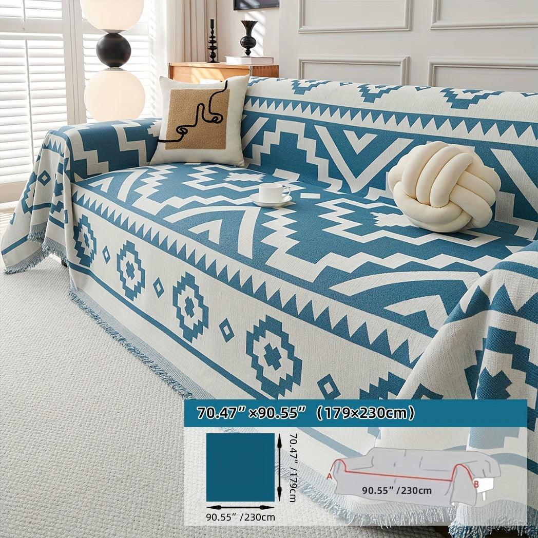 Boho-Chic All-Season Sofa Cover |Various Colors Pet Proof Couch Cover