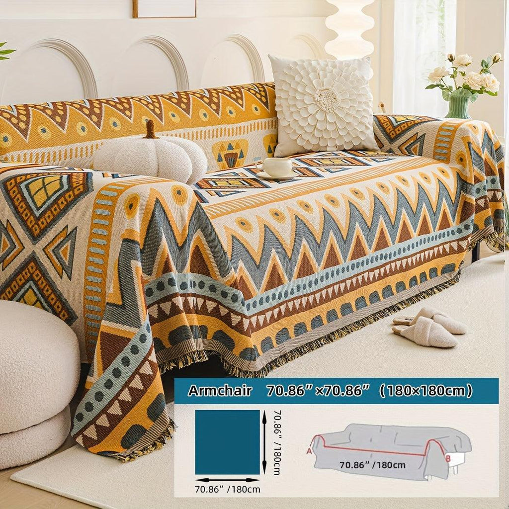 Boho Chic Double-sided Chenille Sofa Cover 6 Gorgeous styles For all Seasons