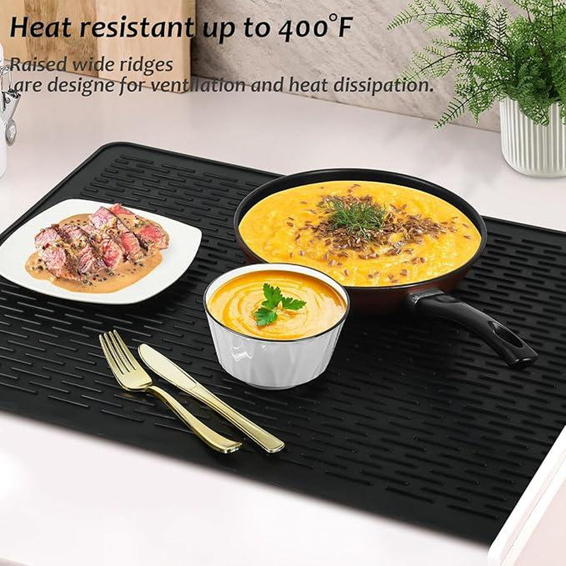 Heat Resistant Silicone Stove Cover Mat – Non-Slip Counter Protector, Cruel Summer Collection, Easy-To-Clean Kitchen Accessory for Summer Cooking & Back to School Dorm Use Waterproof Dish Drying Funky Kitchen Supplies