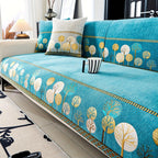 Autumn Trees Boho Chenille Sofa Cover Pet/Kid friendly