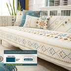 Geometric Bohemian Chenille Slipcovers Pet/Kid Friendly Washable