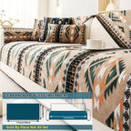 Boho Winter Couch Cover - Chic Snow Chenille Pet Protector