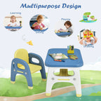 Kids Activity Table and Chair Set with Montessori Toys for Preschool and Kindergarten