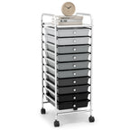 10 Drawer Rolling Storage Cart Organizer with 4 Universal Casters