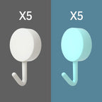 10PCS Self Adhesive Wall Hook Strong Without Drilling Coat Bag Bathroom Door Kitchen Towel Hanger Hooks Home Storage Accessories Decorative Hooks Entrance Organizers with Self-Adhesive Hooks for Hanging Keys Towels