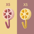 10PCS Self Adhesive Wall Hook Strong Without Drilling Coat Bag Bathroom Door Kitchen Towel Hanger Hooks Home Storage Accessories Decorative Hooks Entrance Organizers with Self-Adhesive Hooks for Hanging Keys Towels