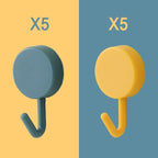 10PCS Self Adhesive Wall Hook Strong Without Drilling Coat Bag Bathroom Door Kitchen Towel Hanger Hooks Home Storage Accessories Decorative Hooks Entrance Organizers with Self-Adhesive Hooks for Hanging Keys Towels