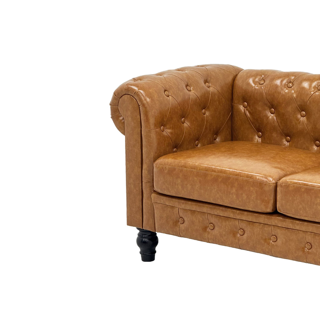 2PC Elegant PU Leather Sofa Set