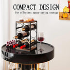 SUOERNUO Wood Countertop Wine Rack No Assembly Needed 6-Bottle Capacity