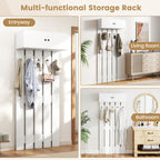 Entryway Wall Coat Rack Wall Mounted Coat Clothes Rack - Home Spa Robe Rack