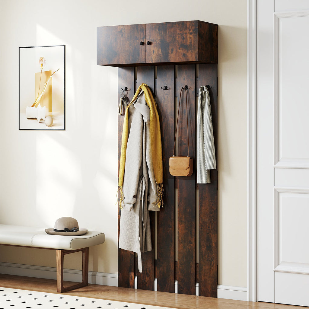 Entryway Wall Coat Rack Wall Mounted Coat Clothes Rack - Home Spa Robe Rack