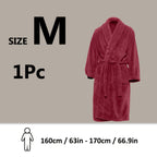 Unisex Extra Warm Coral Fleece Bathrobe Mens and Women Adult Robes for Your Bathroom Bath Towel Bedroom Shawl Collar Robes, Valentines gift for lovers