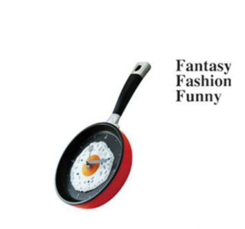 Funny Boiled Egg In a Pan Wall or Countertop clock