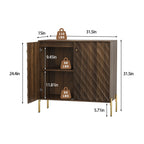 Console Entry Cabinet, Sideboard Buffet With Storage For Entry, Living Room - Walnut