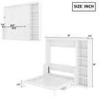 Sturdy Murphy Bed With Desk And Bookshelf