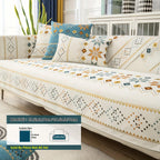 Geometric Bohemian Chenille Slipcovers Pet/Kid Friendly Washable