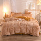 Thick Fleece Duvet Cover Bedding Set, 13 Colors