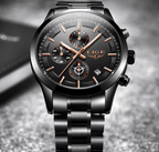 Men's Waterproof  Watch With Chronometers And Date Display Unique Design Perfect Gift