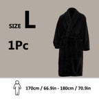 Unisex Extra Warm Coral Fleece Bathrobe Mens and Women Adult Robes for Your Bathroom Bath Towel Bedroom Shawl Collar Robes, Valentines gift for lovers