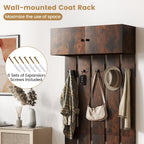 Entryway Wall Coat Rack Wall Mounted Coat Clothes Rack - Home Spa Robe Rack