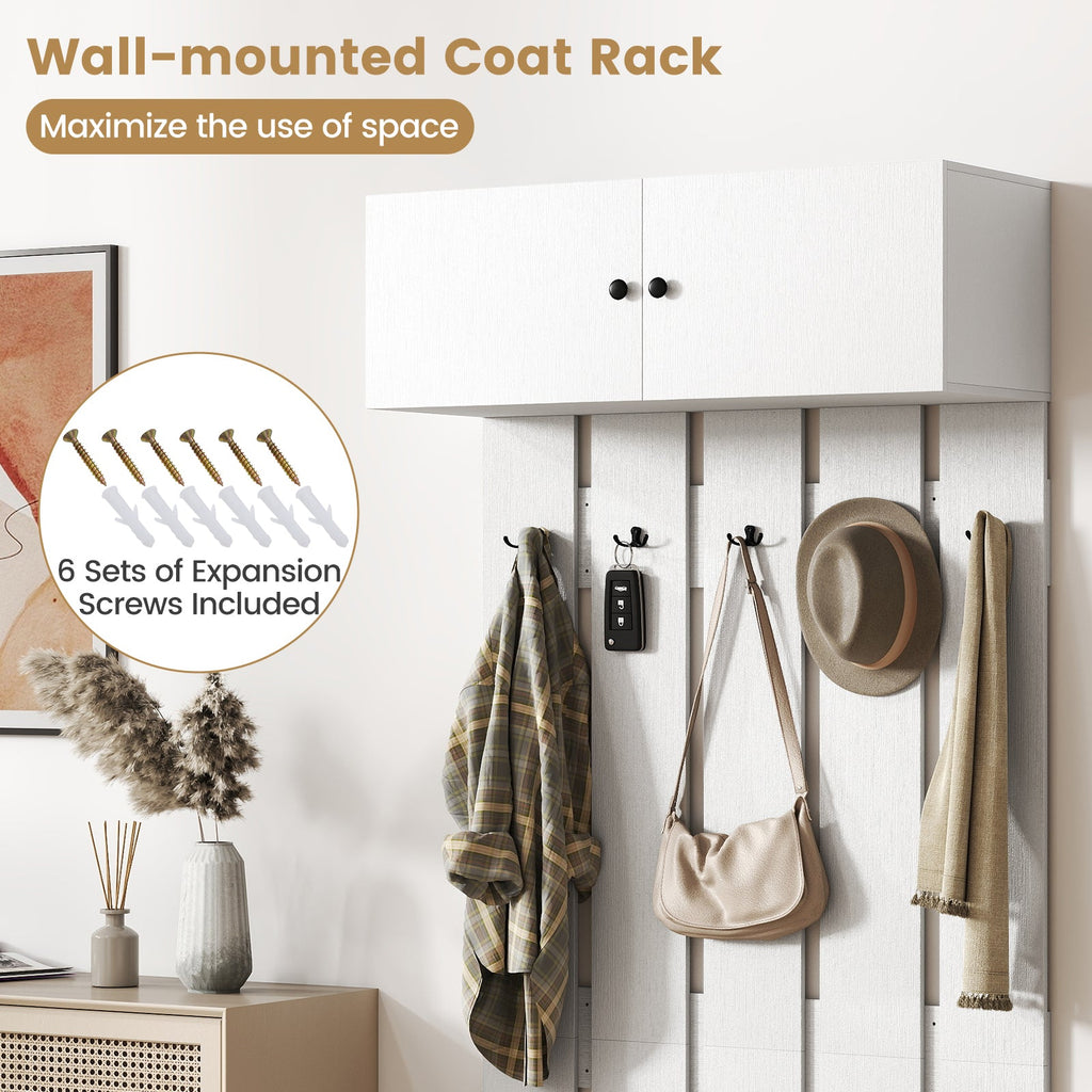 Entryway Wall Coat Rack Wall Mounted Coat Clothes Rack - Home Spa Robe Rack