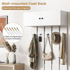 Entryway Wall Coat Rack Wall Mounted Coat Clothes Rack - Home Spa Robe Rack