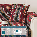 Boho Winter Couch Cover - Chic Snow Chenille Pet Protector