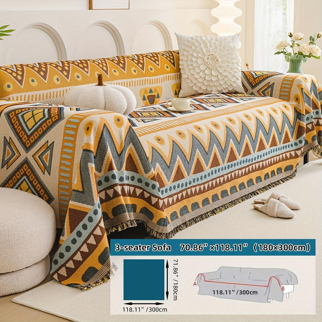 Boho Chic Double-sided Chenille Sofa Cover 6 Gorgeous styles For all Seasons