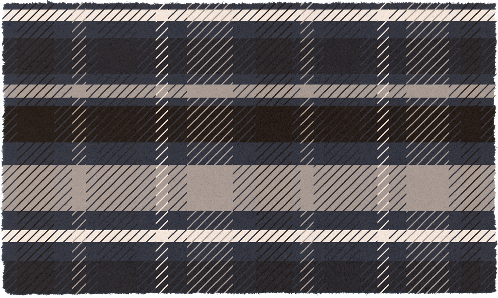 Checkered Under-Layer Doormat, Red or Blue