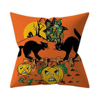 Retro Halloween Throw Pillow Cover