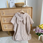 Trendy Rabbit Hooded Cartoon Bathrobes For Girls Boys