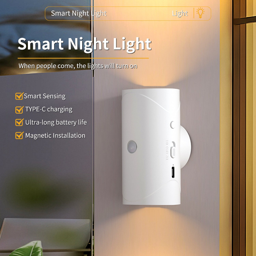 LED Wireless Wall Sconce, Motion Sensor Light