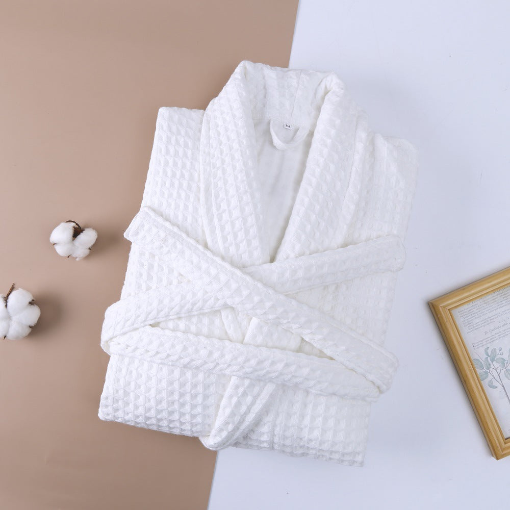 Double Waffle Extra-Thick Cotton Unisex Robe