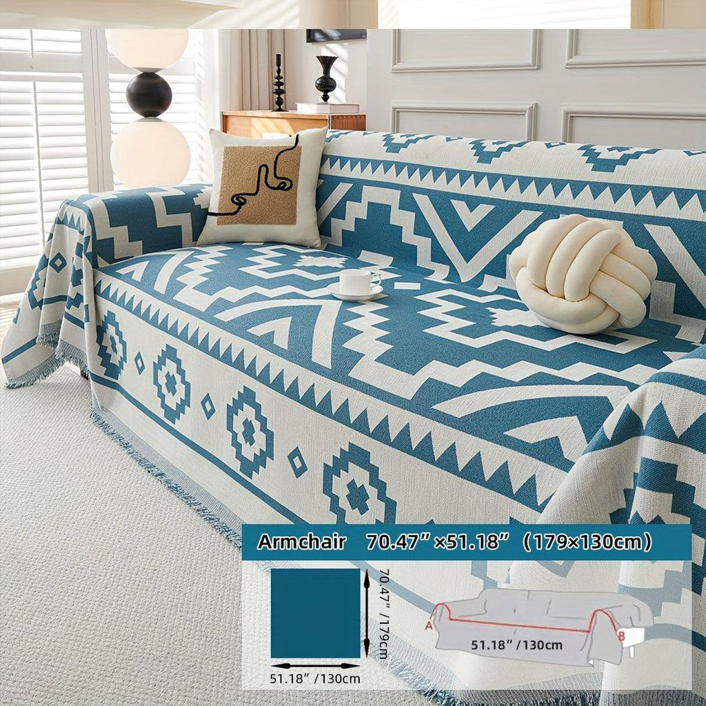 Boho-Chic All-Season Sofa Cover |Various Colors Pet Proof Couch Cover