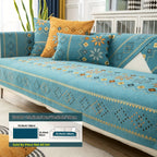 Geometric Bohemian Chenille Slipcovers Pet/Kid Friendly Washable