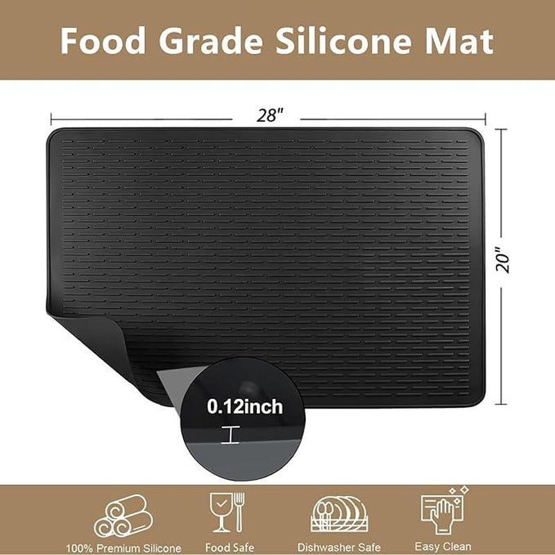 Heat Resistant Silicone Stove Cover Mat – Non-Slip Counter Protector, Cruel Summer Collection, Easy-To-Clean Kitchen Accessory for Summer Cooking & Back to School Dorm Use Waterproof Dish Drying Funky Kitchen Supplies