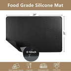 Heat Resistant Silicone Stove Cover Mat – Non-Slip Counter Protector, Cruel Summer Collection, Easy-To-Clean Kitchen Accessory for Summer Cooking & Back to School Dorm Use Waterproof Dish Drying Funky Kitchen Supplies