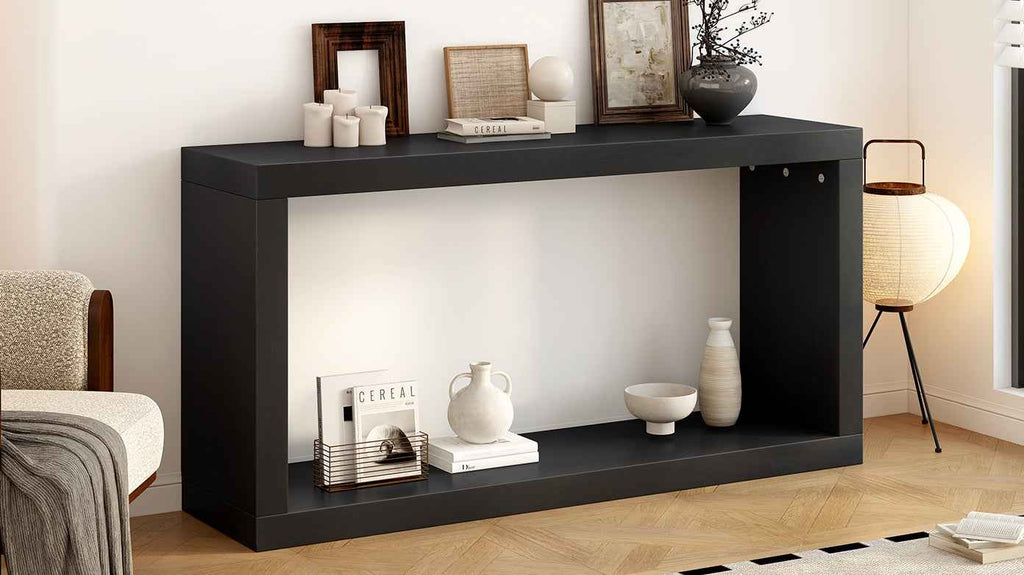 Modern Minimalist Entrance Table, Square Shaped Fashion Design, Easy