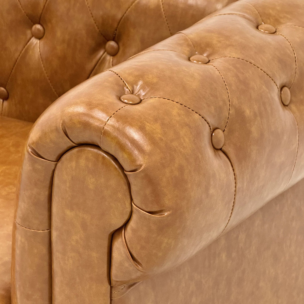 2PC Elegant PU Leather Sofa Set