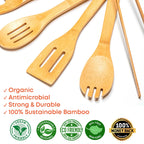 7-Pack Bamboo Kitchen Utensils Set